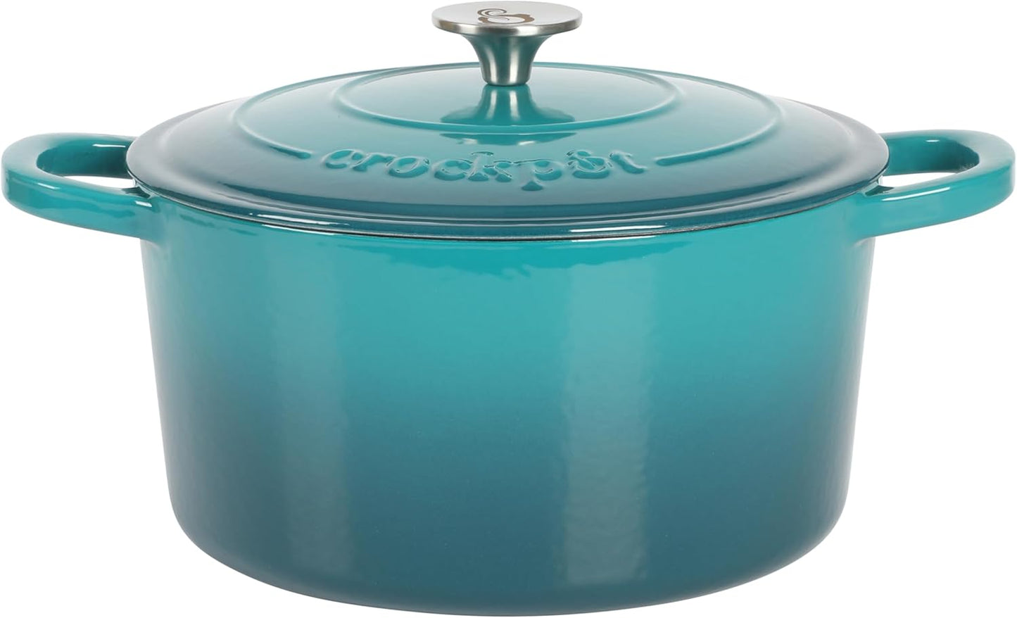 Crock-Pot 3 Quart Enameled Cast Iron Dutch Oven – Aqua [F6N8]