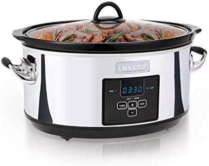 Crock-Pot 7 Quart Programmable Slow Cooker – Polished Platinum [DVS8]