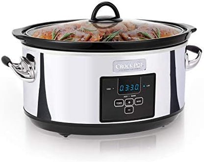 Crock-Pot 7 Quart Programmable Slow Cooker – Polished Platinum [DVS8]