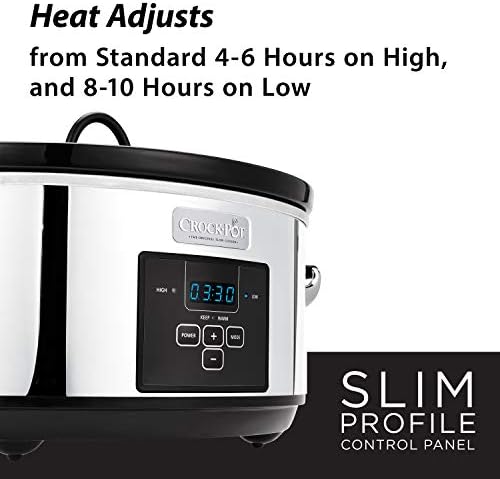 Crock-Pot 7 Quart Programmable Slow Cooker – Polished Platinum [DVS8]
