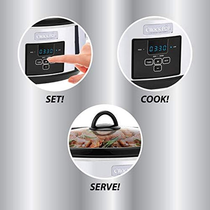 Crock-Pot 7 Quart Programmable Slow Cooker – Polished Platinum [H6ES]