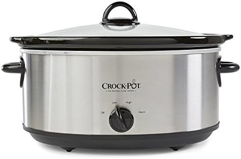 Crock-Pot 7 Quart Oval Manual Slow Cooker – Stainless Steel [H5C9]