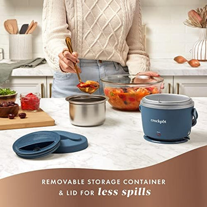 Crock-Pot Electric Lunch Box Food Warmer 20oz – Faded Blue [3T8L]
