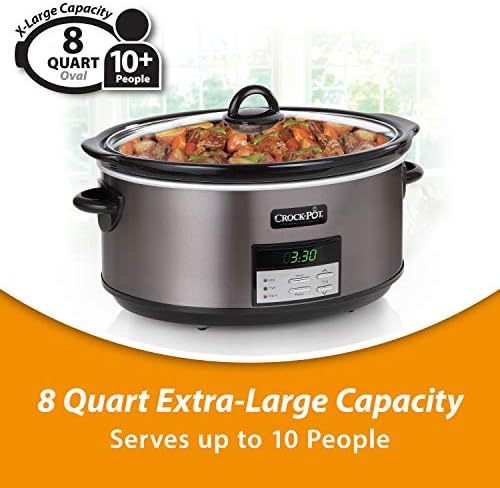 Crock-Pot 8 Quart Programmable Slow Cooker with Auto Warm [3WJW]