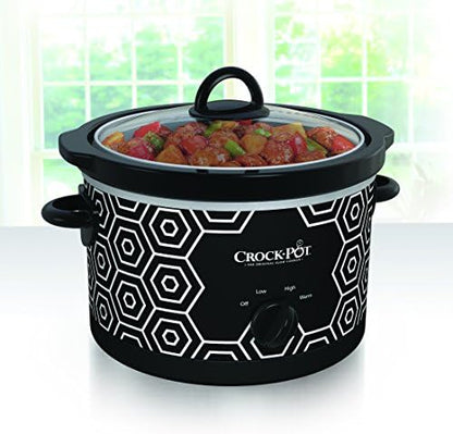 Crock-Pot 4.5 Quart Portable Slow Cooker – Black & White [WGXD]