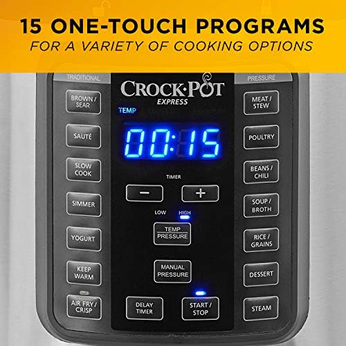 Crock-Pot Express Crisp 8 Quart 10-in-1 Pressure Cooker [E4DX]
