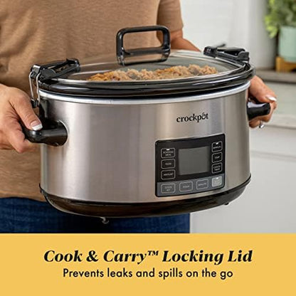 Crock-Pot 7 Quart Portable Programmable Slow Cooker with Timer [A3PR]