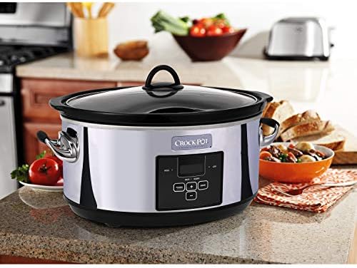 Crock-Pot 7 Quart Programmable Slow Cooker – Polished Platinum [H6ES]
