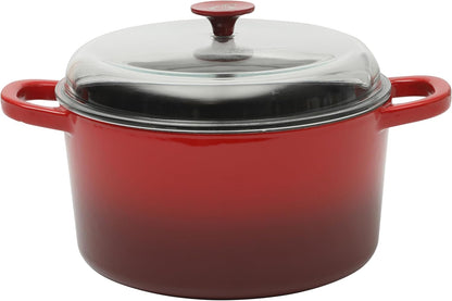 Crock-Pot 3 Quart Enameled Cast Iron Dutch Oven – Aqua [F6N8]