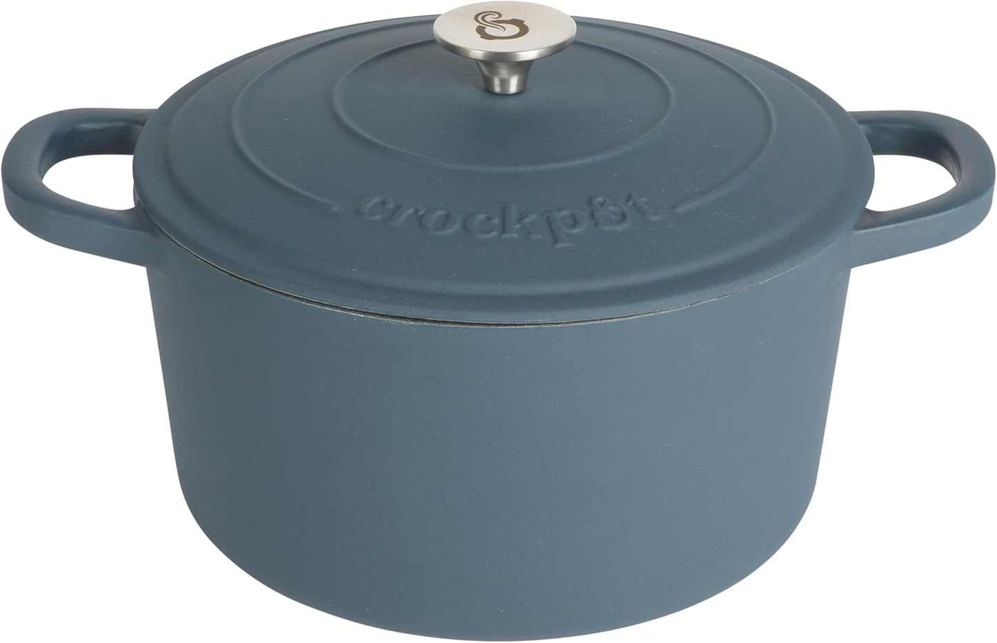 Crock-Pot 3 Quart Enameled Cast Iron Dutch Oven – Aqua [F6N8]