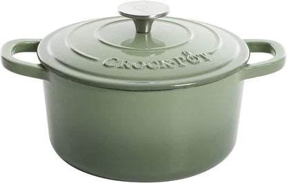 Crock-Pot 3 Quart Enameled Cast Iron Dutch Oven – Aqua [F6N8]