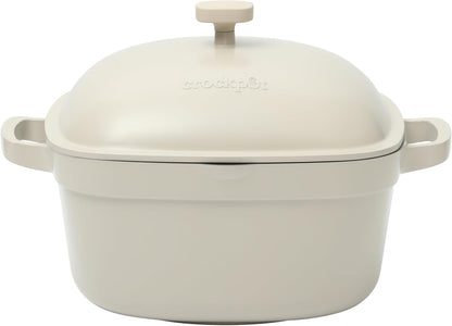 Crock-Pot 3 Quart Enameled Cast Iron Dutch Oven – Aqua [F6N8]