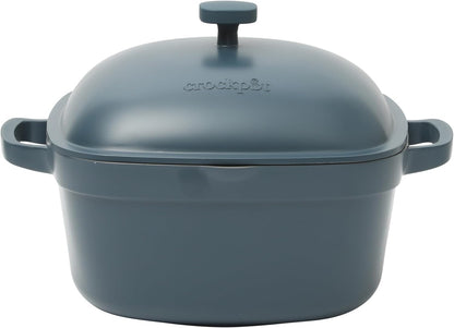 Crock-Pot 3 Quart Enameled Cast Iron Dutch Oven – Aqua [F6N8]